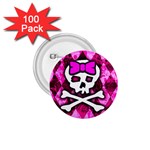 Pink Bow Princess 1.75  Button (100 pack) 