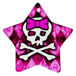 Pink Bow Princess Star Ornament (Two Sides)