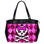 Pink Bow Princess Oversize Office Handbag (Two Sides)
