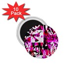 Pink Checker Graffiti 1.75  Magnet (10 pack) 
