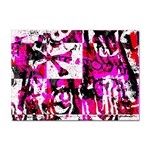 Pink Checker Graffiti Sticker A4 (100 pack)