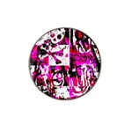 Pink Checker Graffiti Hat Clip Ball Marker (4 pack)