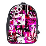 Pink Checker Graffiti School Bag (Large)