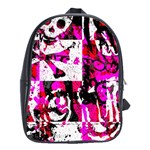 Pink Checker Graffiti School Bag (XL)