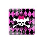 Pink Diamond Skull Magnet (Square)