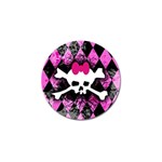 Pink Diamond Skull Golf Ball Marker (4 pack)