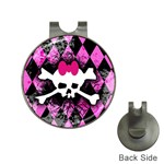 Pink Diamond Skull Golf Ball Marker Hat Clip