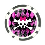 Pink Diamond Skull Poker Chip Card Guard