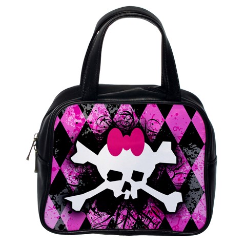 Pink Diamond Skull Classic Handbag (One Side) from UrbanLoad.com Front