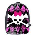 Pink Diamond Skull School Bag (XL)