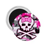 Pink Skull Scene Girl 2.25  Magnet