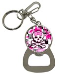 Pink Skull Scene Girl Bottle Opener Key Chain