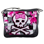 Pink Skull Scene Girl Messenger Bag