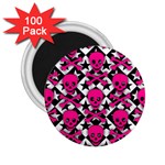 Pink Skulls & Stars 2.25  Magnet (100 pack) 