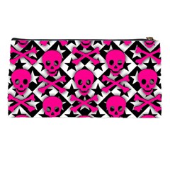 Pink Skulls & Stars Pencil Case from UrbanLoad.com Back