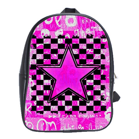 Pink Star School Bag (Large) from UrbanLoad.com Front