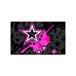 Pink Star Design Sticker Rectangular (10 pack)