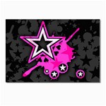Pink Star Design Postcards 5  x 7  (Pkg of 10)