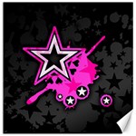 Pink Star Design Canvas 12  x 12 