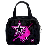 Pink Star Design Classic Handbag (Two Sides)