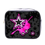 Pink Star Design Mini Toiletries Bag (One Side)