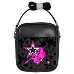 Pink Star Design Girls Sling Bag