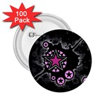 Pink Star Explosion 2.25  Button (100 pack)