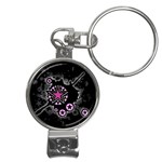 Pink Star Explosion Nail Clippers Key Chain