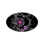 Pink Star Explosion Sticker (Oval)