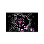 Pink Star Explosion Sticker Rectangular (100 pack)