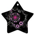 Pink Star Explosion Star Ornament (Two Sides)