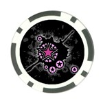 Pink Star Explosion Poker Chip Card Guard