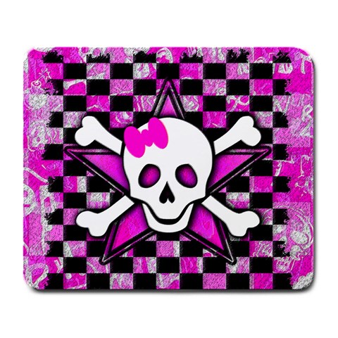 Pink Star Skull Large Mousepad from UrbanLoad.com Front