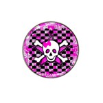Pink Star Skull Hat Clip Ball Marker (4 pack)