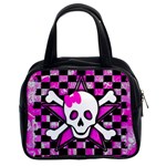 Pink Star Skull Classic Handbag (Two Sides)