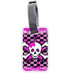 Pink Star Skull Luggage Tag (two sides)
