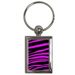 Pink Zebra Key Chain (Rectangle)