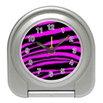 Pink Zebra Travel Alarm Clock