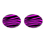 Pink Zebra Cufflinks (Oval)