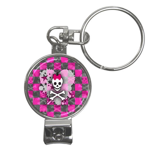 Princess Skull Heart Nail Clippers Key Chain from UrbanLoad.com Front