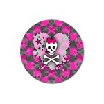 Princess Skull Heart Magnet 3  (Round)