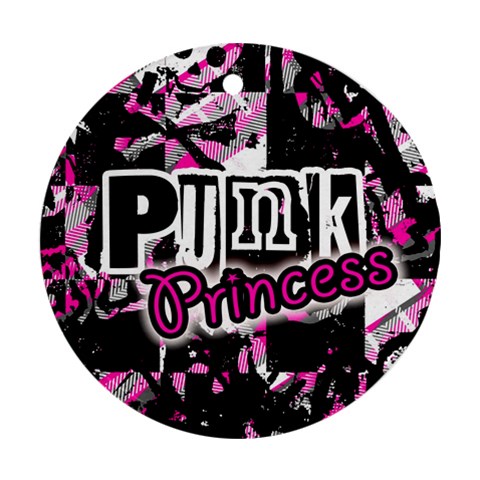 Punk Princess Round Ornament (Two Sides) from UrbanLoad.com Front