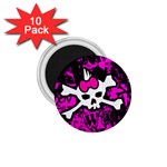 Punk Skull Princess 1.75  Magnet (10 pack) 