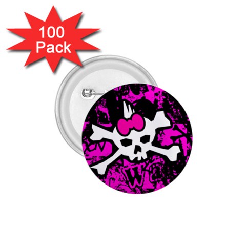 Punk Skull Princess 1.75  Button (100 pack)  from UrbanLoad.com Front