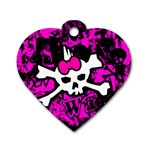 Punk Skull Princess Dog Tag Heart (Two Sides)