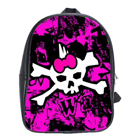 Punk Skull Princess School Bag (Large) from UrbanLoad.com Front