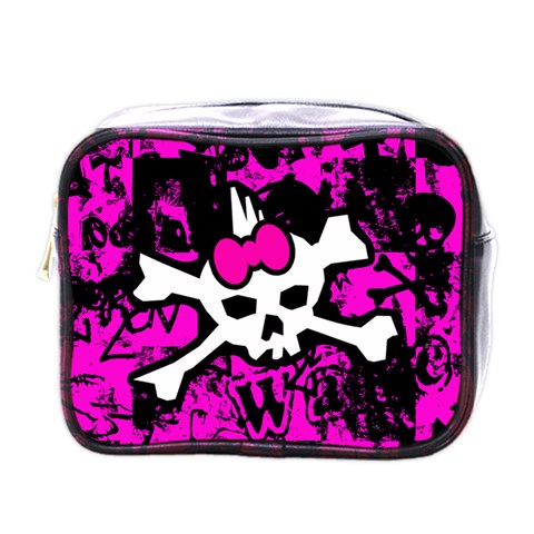 Punk Skull Princess Mini Toiletries Bag (One Side) from UrbanLoad.com Front