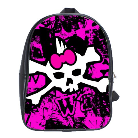 Punk Skull Princess School Bag (XL) from UrbanLoad.com Front