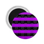 Purple Goth Skulls  2.25  Magnet