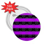 Purple Goth Skulls  2.25  Button (100 pack)